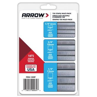 Arrow A50MP T50 Staple Multi Pack 6/10/12mm