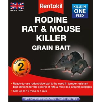 Rentokil Rodine Rat &amp; Mouse Killer Grain Bait
