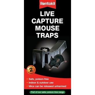 Rentokil PTM80 Live Capture Mouse Traps Boxed