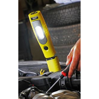 Sealey LED3602Y Rechargeable 360° Inspection Lamp 7 SMD + 3W LED Yellow Lithium-ion