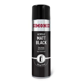 Simoniz SIMP17D Spray Paint - Matt Black (Aerosol)