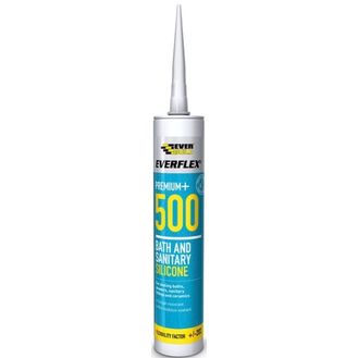 Everbuild Everflex 500 Bath &amp; Sanitary Silicone 310ml
