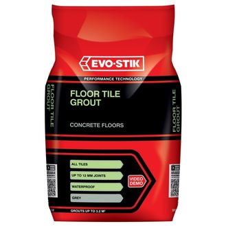 Evo-Stik 30812703 Tile A Floor Grout for All Tiles - Grey