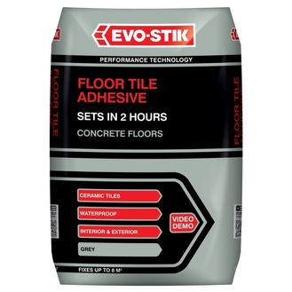 Evo-Stik 30812714 Floor Tile Adhesive Fast Set For Concrete Floors