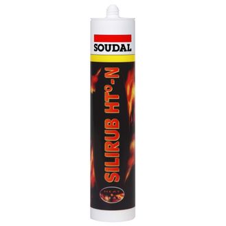 Soudal 108266 Silirub Ht-N Black