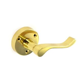 Securit S2217 Victorian Latch Scroll Round Plate Handles (Pair)