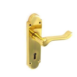 Securit S2820 Richmond Brass Lock Handles (Pair)