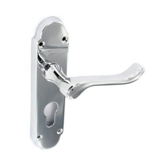 Securit S2914 Brushed Nickel Scroll Privacy Handles (Pair)