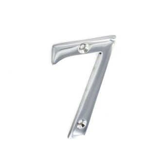 Securit Chrome Numeral 7