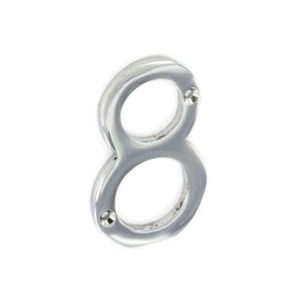 Securit Chrome Numeral 8