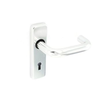 Securit S3022 Aluminium Lock Handles Polished (Pair)