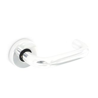 Securit S3029 Aluminium Rose Latch Handles Polished (Pair)