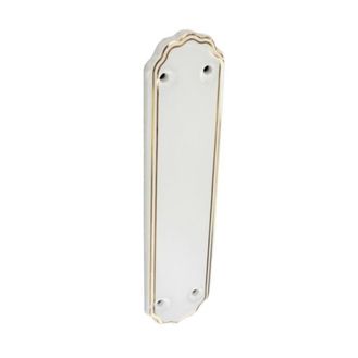 Securit S3287 Ceramic Finger Plate White/Gold Lines
