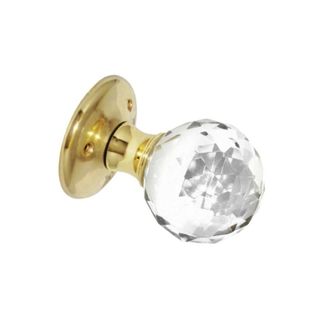 Securit S3296 Glass Ball Mortice Knobs PB