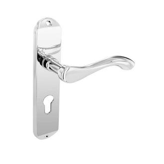Smiths Architectural LB23CP-P Europa Euro Lever On Back Plate CP