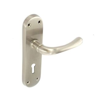 Smiths Architectural LB30SN-P Rosa Lock Lever On Back Plate SN