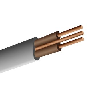 Dencon FL45STV Flat Twin &amp; Earth - Harmonised Colours - 1.50mm2 Double Brown