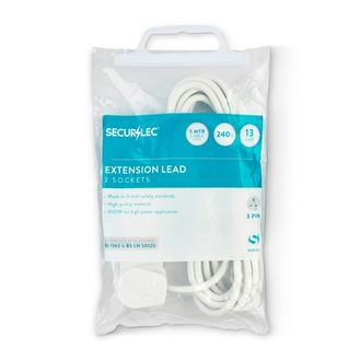 Securlec SL9065 5m, 2 Gang, 13 Amp Extension Lead