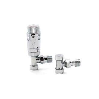 Westco 05924 Westherm Chrome Angle TRV Lockshield + Reducer