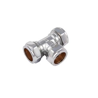 Securplumb SU9822 Compression Equal Tee Chrome Plated