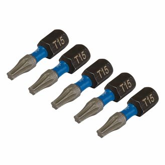 Draper 05492 T15X25Mm Impact Screwdriver Bit 5Pk