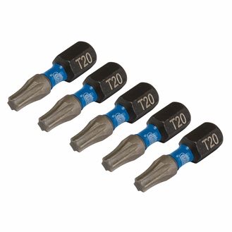 Draper 05493 T20X25Mm Impact Screwdriver Bit 5Pk