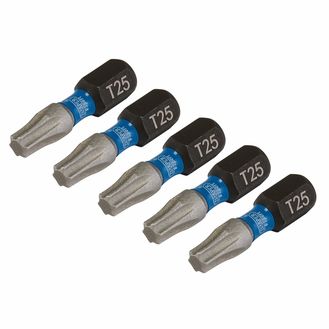 Draper 05494 Draper Expert Tx-Star Impact Screwdriver Bits, T25 X 25Mm, 1/4" Hex (Pack Of 5)