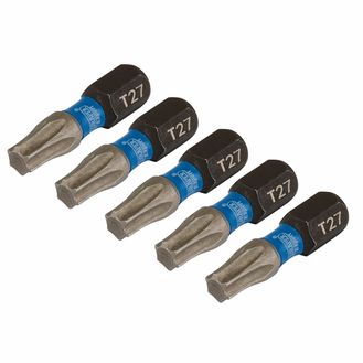 Draper 05495 T27X25Mm Impact Screwdriver Bit 5Pk