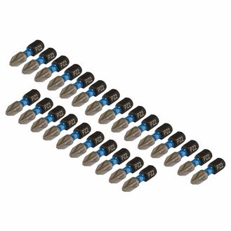 Draper 05689 Draper Expert Pz-Type Impact Screwdriver Bits, No.2 X 25Mm, 1/4" Hex (Pack Of 25)