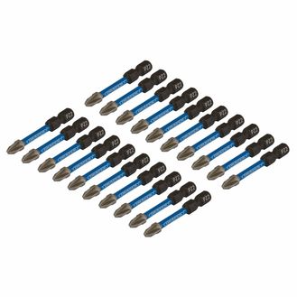 Draper 05696 Draper Expert PZ-Type Impact Screwdriver Bits, No.2 x 50mm, 1/4" Hex (Pack of 20)