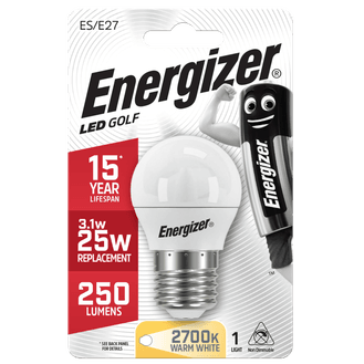 Energizer S8693 E27 Warm White Blister Pack Golf