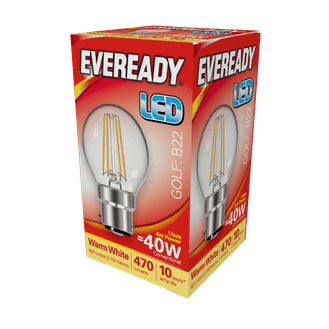 Eveready S15479 LED Filament Golf 470LM B22 BC