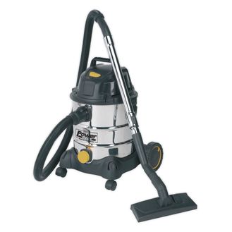 Sealey PC200SD110V Vacuum Cleaner Industrial Wet &amp; Dry 20ltr 1250W/110V Stainless Drum