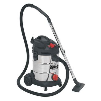 Sealey PC300SDAUTO Vacuum Cleaner Industrial 30ltr 1400W/230V Stainless Drum Auto Start