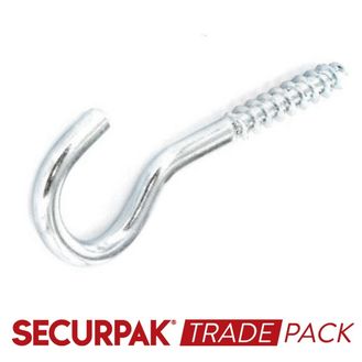 Securpak Trade Pack T10094 Screw Hook Zinc Plated 60mmx10
