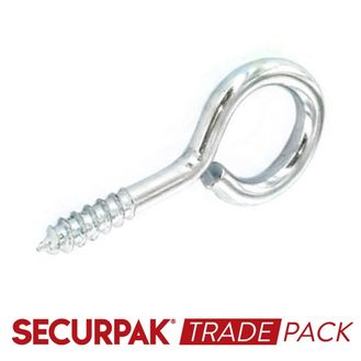 Securpak Trade Pack T10101 Screw Eye Zinc Plated 30mmx6