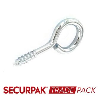 Securpak Trade Pack T10103 Screw Eye Zinc Plated 45mmx10