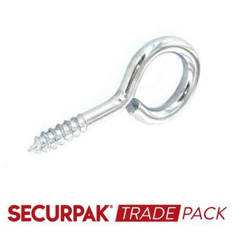 Securpak Trade Pack T10106 Screw Eye Zinc Plated 20mmx2