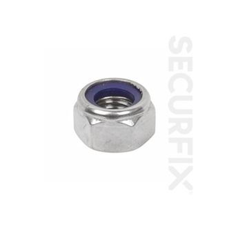 Securfix Trade Pack T10462 Nylon Locking Nut Zinc Plated M6