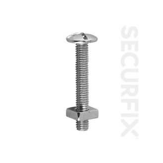 Securfix Trade Pack T10966 Roof Bolt Zinc Plated M6X60mm