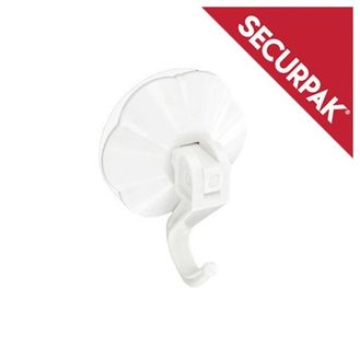 Securpak SP10143 White Suction Hook With Lever