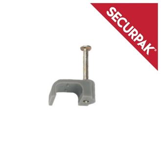 Securpak T &amp; E Grey Cable Clips
