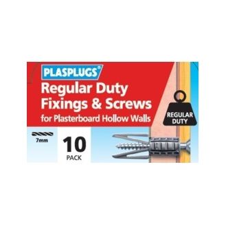 Plasplugs HWRS010 Regular Duty Fixings &amp; Screws
