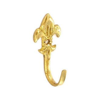 Securit Brass Tieback Hooks Fleur-De-Lys (2)