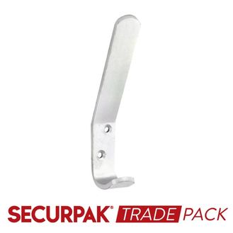Securpak Trade Pack T10063 Hat &amp; Coat Hook Alu 4mm 125mm