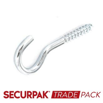 Securpak Trade Pack T10097 Screw Hook Zinc Plated 100mmx18