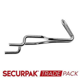 Securpak Trade Pack T10112 Single Pegboard Hook Zinc Plated
