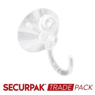 Securpak Trade Pack T10144 Suction Hook Clear 45mm