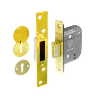 Securit S1795 5 lever dead lock BS3621 brass