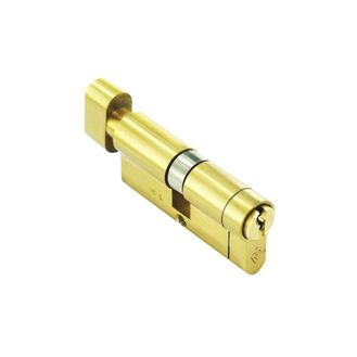 Smiths Locks S2096 BS 1 Star Thumb Brass Cylinder